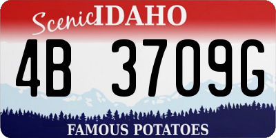 ID license plate 4B3709G