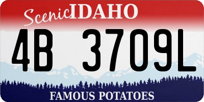 ID license plate 4B3709L