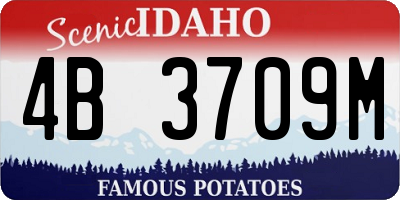 ID license plate 4B3709M