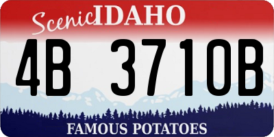 ID license plate 4B3710B