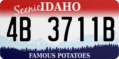 ID license plate 4B3711B
