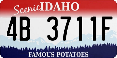 ID license plate 4B3711F