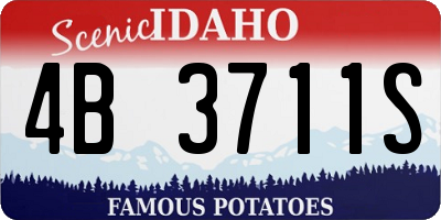 ID license plate 4B3711S