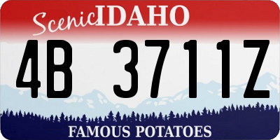ID license plate 4B3711Z