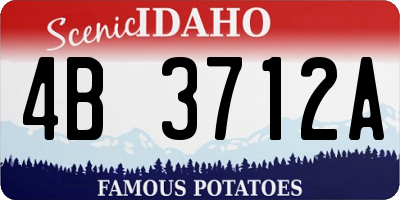 ID license plate 4B3712A