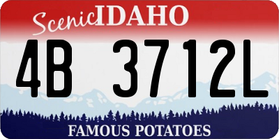 ID license plate 4B3712L