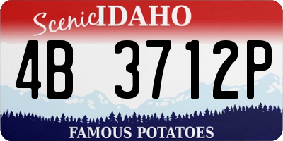 ID license plate 4B3712P