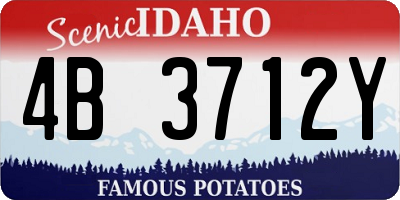 ID license plate 4B3712Y