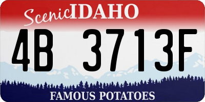 ID license plate 4B3713F