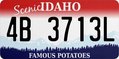 ID license plate 4B3713L