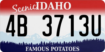 ID license plate 4B3713U
