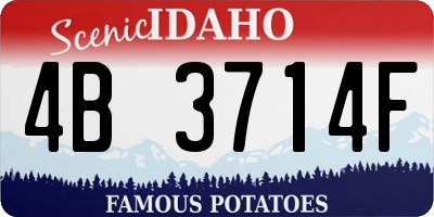 ID license plate 4B3714F