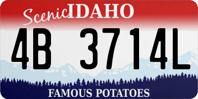 ID license plate 4B3714L