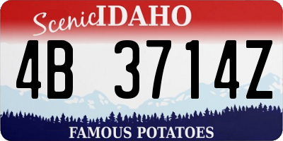 ID license plate 4B3714Z