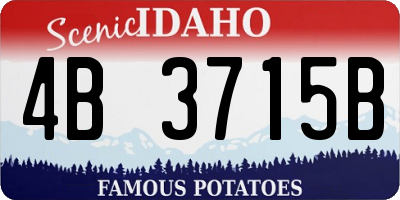 ID license plate 4B3715B