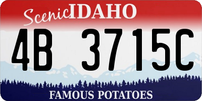 ID license plate 4B3715C