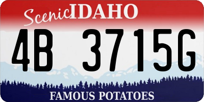 ID license plate 4B3715G