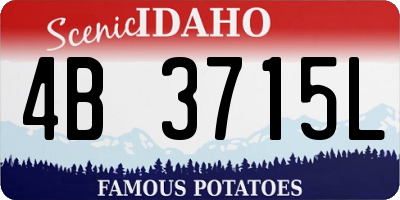 ID license plate 4B3715L