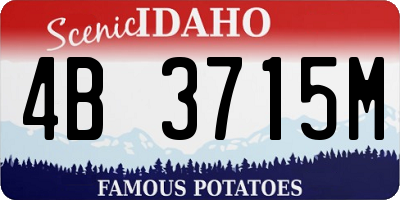 ID license plate 4B3715M