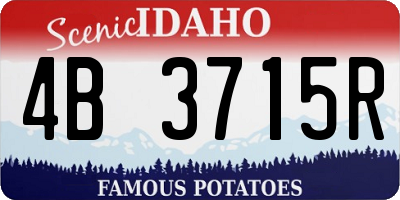 ID license plate 4B3715R