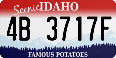 ID license plate 4B3717F