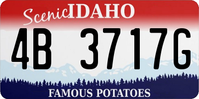 ID license plate 4B3717G