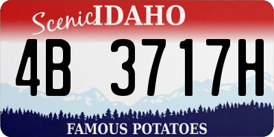 ID license plate 4B3717H