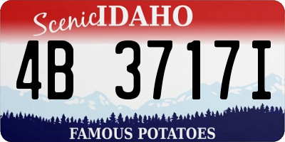 ID license plate 4B3717I