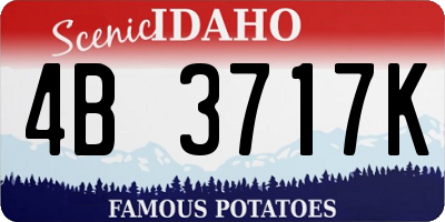 ID license plate 4B3717K