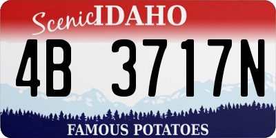 ID license plate 4B3717N