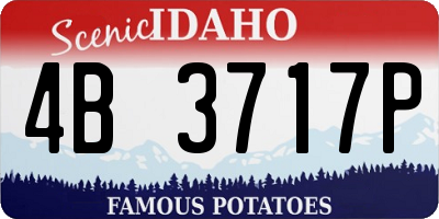 ID license plate 4B3717P