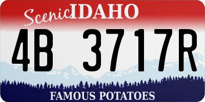 ID license plate 4B3717R
