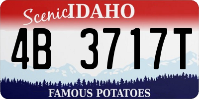 ID license plate 4B3717T