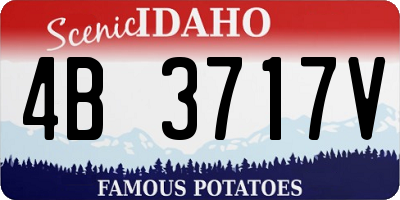 ID license plate 4B3717V