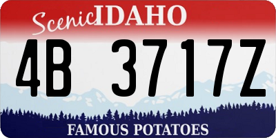ID license plate 4B3717Z