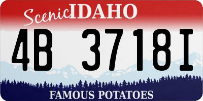 ID license plate 4B3718I