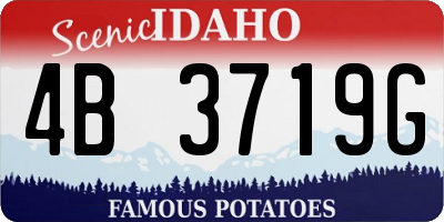 ID license plate 4B3719G