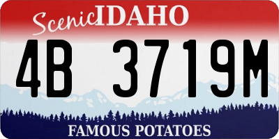 ID license plate 4B3719M