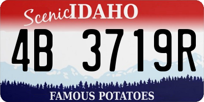 ID license plate 4B3719R