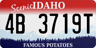 ID license plate 4B3719T