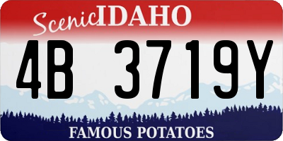 ID license plate 4B3719Y