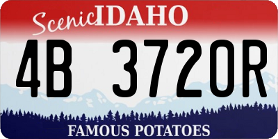 ID license plate 4B3720R