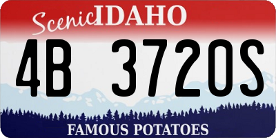 ID license plate 4B3720S