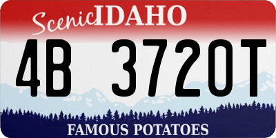 ID license plate 4B3720T