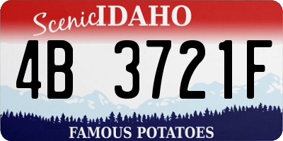 ID license plate 4B3721F