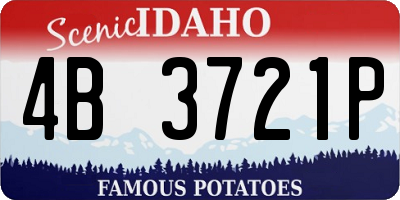 ID license plate 4B3721P