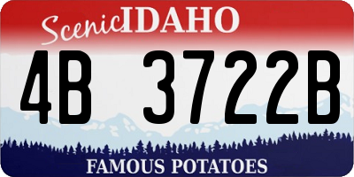 ID license plate 4B3722B