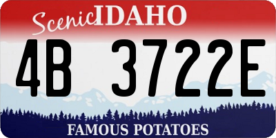 ID license plate 4B3722E