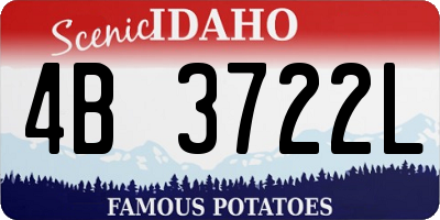 ID license plate 4B3722L