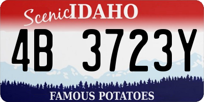ID license plate 4B3723Y